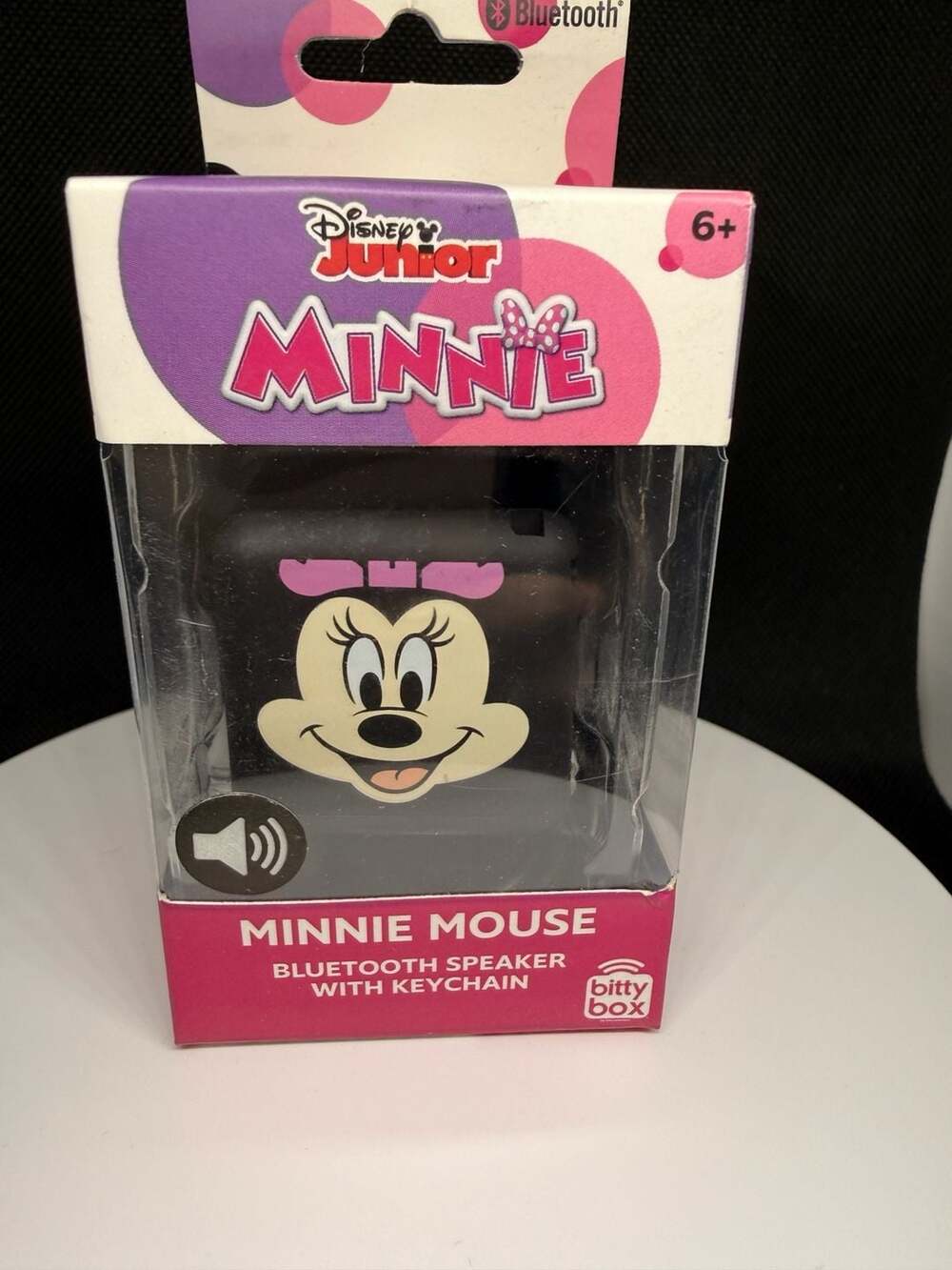 Disney Junior Minnie Mouse Bitty Box Bluetooth Speaker with Keychain